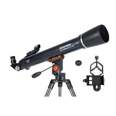 CELESTRON Teleskop AstroMaster 70 AZ Refraktor, s mjesečevim filterom i adapterom za smartphone