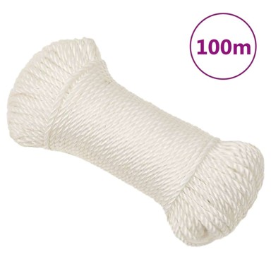 Radno uže, bijelo, 3 mm, 100 m, od polipropilena