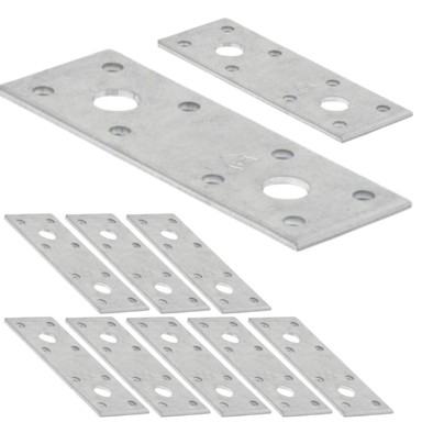 Ravni građevinski spoj za stolariju, 100 x 35 x 2,5 mm, 10 kom., pocinčani