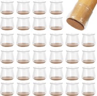 Prozirne silikonske navlake za noge stolica s filcom, 32 kom.