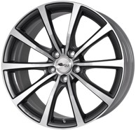 BROCK Aluminijski naplatak B32 7,5x18 5/112 ET46 polirana, himalajsko siva