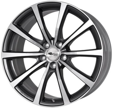 BROCK Aluminijski naplatak B32 7,5x18 5/112 ET46 polirana, himalajsko siva