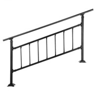 VEVOR Ograda za stepenice od kovanog željeza podesiva, 83.5 x 172.5 cm, crna