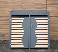 WESTMANN Spremište za 2 kante za smeće, 2 x 240 l, 84 x 134 x 125 cm, antracit