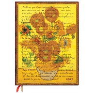 PAPERBLANKS Planer tjedni 2027-17,5 × 23 cm-ultra horizontalni s gum. Sunflowers DE1968-9