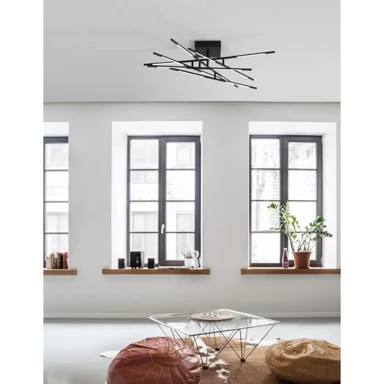 NOVA LUCE Plafonska  svjetiljka Raccio NL9180714, LED 59 W, 3000 K, 4195 lm, dimm, IP20, crna