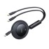 BASEUS Uvlačivi USB-C kabel 2-u-1, 1,2 m, 100 W, crni