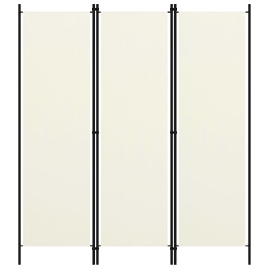 Sobna pregrada s 3 panela krem-bijela 150 x 180 cm