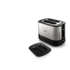 PHILIPS Viva Collection toster HD2638/90, 7 stupnjeva, 2 kriške, crni/nehrđajući čelik