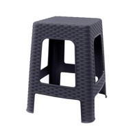 MEGA PLAST Plastična stolica Tabure Ratan antracit