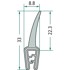 GRANIT Univerzalna brtva za kabinu 9x33 mm A1500