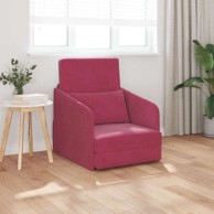 Floor Sofa Bed 2-u-1 Bordo 65x80x83 cm Baršun