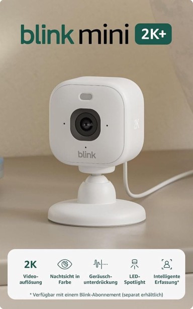 BLINK Unutarnja nadzorna kamera Mini 2K+, najnovija generacija