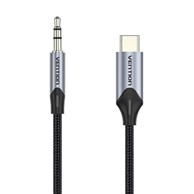 VENTION Audio kabel, USB-C na 3.5mm mini jack, 1m, crni