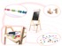 Set magnetne ploča za kredu, abakus, papir, kreda, slova, 90cm