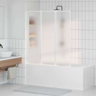 Zavjesa za kadu, 132 x 140 cm, aluminij i PP panel, matirano