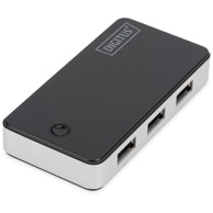 DIGITUS USB hub DA-70231, 4x USB-A 3.0, crni