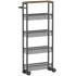 HOMESTAR Kuhinjska kolica 5 razina 47 x 13 x 96,5 cm, crna