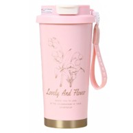 LIVEFY Termo šalica Lovely Flower 550 ml, ružičasta