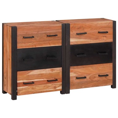 Ormarić / komoda, 3 komada, smeđa, 110x30x75 cm