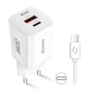 ALIGATOR Mrežni punjač Power Delivery 33W USB-C + USB-A + USB-C kabel, bijela
