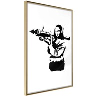 Poster Banksy: Mona Lisa with Bazooka II 20x30
