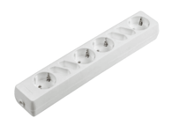 KEMOT Produžna letva 220 V, 4× euro + 4× kuka, bez kabela, max. 3500 W / 16 A