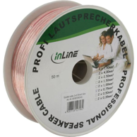 INLINE Audio kabel 50 m, prozirni
