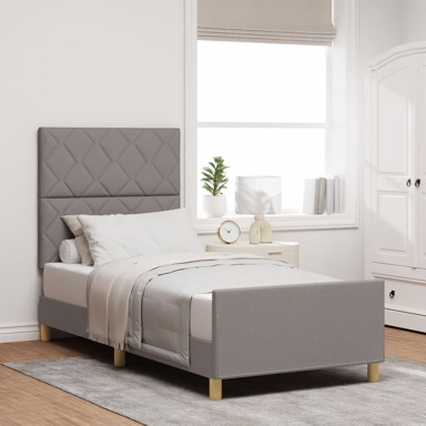 Krevet s okvirom, 90x190 cm, tkanina, taupe