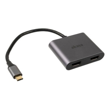 AKASA USB-C na Dual HDMI MST adapter, 4K@60Hz, 4K@30Hz dual, AK-CBCA26-18BK