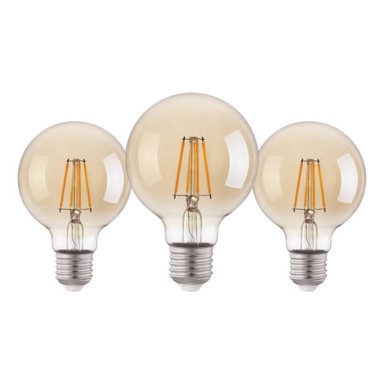 EGLO LED žarulja Filament Amber, 4W, 400 lm, 2200K, G80, 3/1