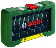 BOSCH Glodala, komplet 15-dijelni, karbid, prihvat 8 mm