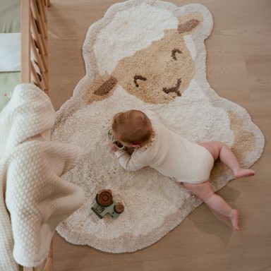 LITTLE DUTCH Dječji tepih, ovčica little farm, bež