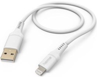 HAMA Fleksibilni kabel USB-A – Lightning za punjenje i prijenos podataka, 1,5 m, bijeli