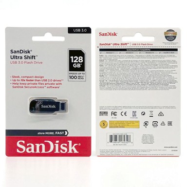 SANDISK USB stick Ultra Shift, 100MB/s, 128GB, USB 3.0