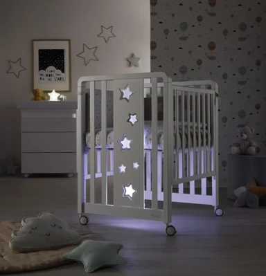 AZZURRA DESIGN Dječji krevetić Glam Lux 9u1, bijela