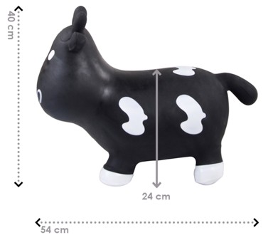 Skakalica kravica, gumena, crna, 57 cm