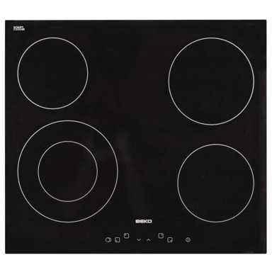BEKO Ugradbena keramička ploča HIC64401, 4 zone, crna