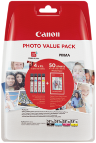 CANON Tinta za printer CLI-581XL Foto Vrijednosno pakiranje C/M/Y/BK