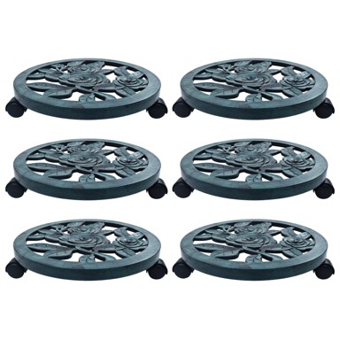 Kolica za biljke 6 kom zelena 38 cm plastična