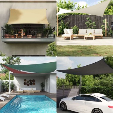 Sjenilo za sunce 3x4x4 m Oxford, crveno