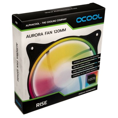 ALPHACOOL Računalni ventilator Rise Aurora PWM, 120mm, crni 24836