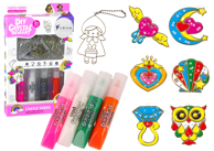 Privjesci za slikanje, staklo, boje za učvršćivanje, 6 komada