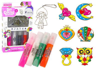 Privjesci za slikanje, staklo, boje za učvršćivanje, 6 komada