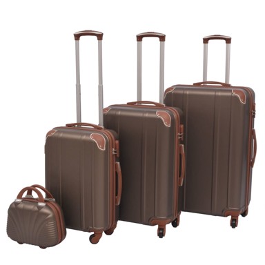 Set kofera 4-dijelni ABS, boja kave