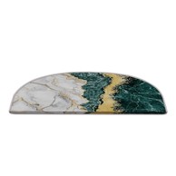 VITAUS Petrolej zeleni/krem set tepiha za stepenice 16 kom, 20x65 cm, Golden Marble