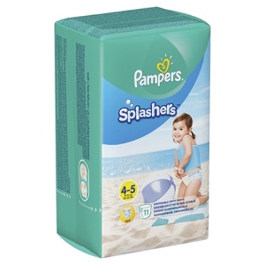 PAMPERS Pelene za kupanje, Splashers, veličina 4-5, 9–15 kg, 11 kom