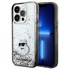 KARL LAGERFELD Maska Liquid Glitter Choupette, iPhone 14 Pro Max, prozirna