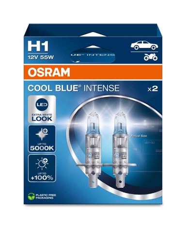 OSRAM Cool Blue Intense NEXT 12V, do 100% više svjetla, do 60% bjelije, 5000K