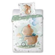 FARO Posteljina Cuddles 2-dijelna bijelo-zelena